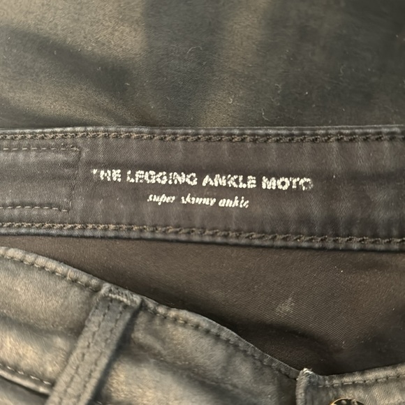 AG Faux Leather Jeans | The Legging Ankle Moto | Black | 27 - Picture 9 of 11